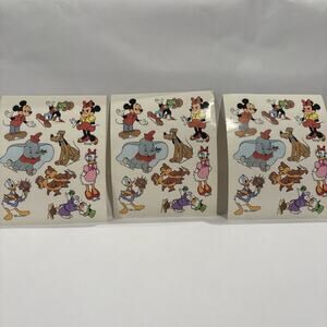 Vintage Walt Disney Sticker Sheets Mickey Minnie Donald Daisy collectible 1980s